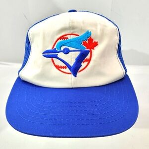 VTG MLB TORONTO BLUE JAYS SNAPBACK TRUCKER MESH CAP HAT TED FLETCHER SPORTS OS
